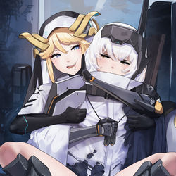 This is a pixiv picture whose title is Nikke Snow White, Rapunzel.