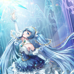 This is a pixiv picture whose title is 雪ミク2019.