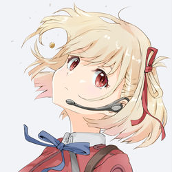 This is a pixiv picture whose title is 弾を避ける千束.