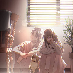 This is a pixiv picture whose title is 僕がずっとそばにいるよ.