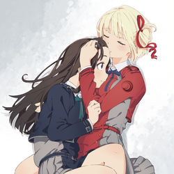 This is a pixiv picture whose title is でこキス.