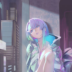 This is a pixiv picture whose title is 見上げて.