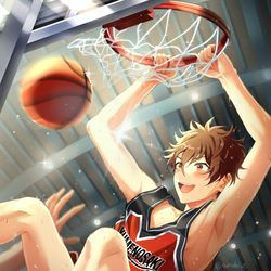 This is a pixiv picture whose title is ダンクシュート.