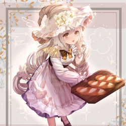 This is a pixiv picture whose title is パンが焼けたよ🍞(全身版).