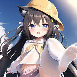 This is a pixiv picture whose title is 【碧蓝航线】幼足で踏みつけてやる！！.