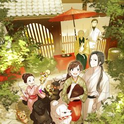 This is a pixiv picture whose title is あやかし和菓子処かのこ庵 和パフェと果たせなかった約束.