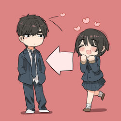 This is a pixiv picture whose title is azegamiの考える創作男女の関係性だいたいこれ.