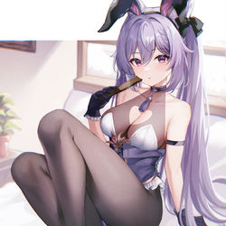 This is a pixiv picture whose title is 刻晴.