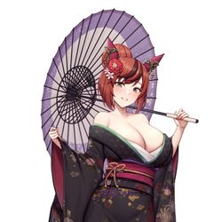 This is a pixiv picture whose title is 着物姿人妻ネイチャ.