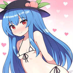 This is a pixiv picture whose title is マイクロ水着天子.
