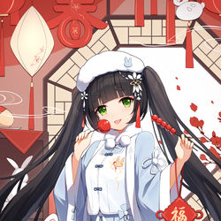 This is a pixiv picture whose title is 刃影铃兰春节皮.