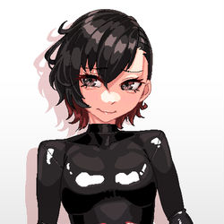 This is a pixiv picture whose title is 黒♥.