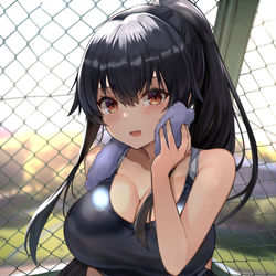 This is a pixiv picture whose title is 競泳水着矢矧♡.