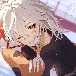 This is a pixiv picture whose title is 二日酔い万葉.