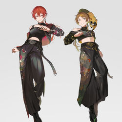 This is a pixiv picture whose title is 百花繚乱デンジャービーツ／うらたぬき＆となりの坂田。.
