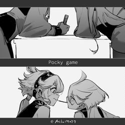 This is a pixiv picture whose title is Pocky Game.