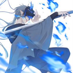 This is a pixiv picture whose title is 鬼は外なんて言わせねぇからな.