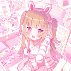 This is a pixiv picture whose title is 💗💗.