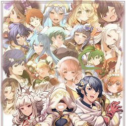 This is a pixiv picture whose title is 【FE】6周年記念！【ヒーローズ】.