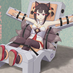 This is a pixiv picture whose title is 小赤城酱的遭遇.