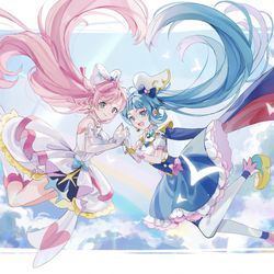 This is a pixiv picture whose title is キュアスカイ＆キュアプリズム.