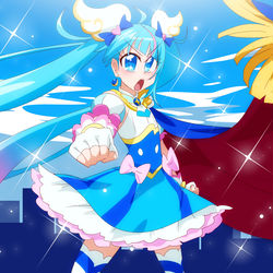 This is a pixiv picture whose title is キュアスカイ参上！.