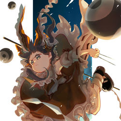 This is a pixiv picture whose title is 賽は投げられた.