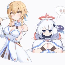 This is a pixiv picture whose title is 吃汤圆.