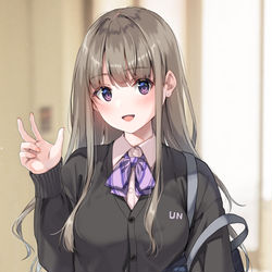 This is a pixiv picture whose title is 陰キャな僕にも毎朝挨拶してくれる隣の席の吉田さん.