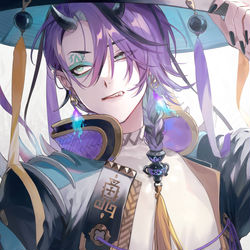 This is a pixiv picture whose title is 鬼.