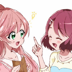 This is a pixiv picture whose title is ましろちゃんとのどかちゃん.