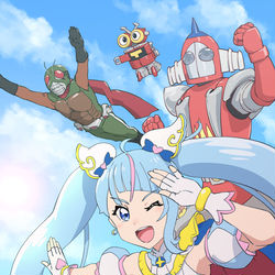 This is a pixiv picture whose title is スカイヒーロー兄さんズ.