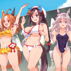 This is a pixiv picture whose title is 夏ウマ娘.
