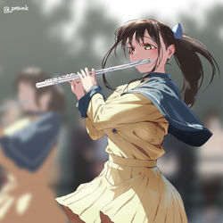 This is a pixiv picture whose title is まばたき禁止のステップ.