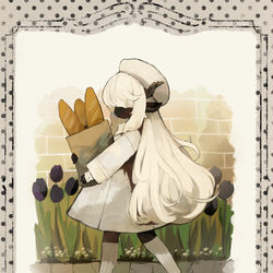 This is a pixiv picture whose title is おつかい黒鼻羊ちゃん.