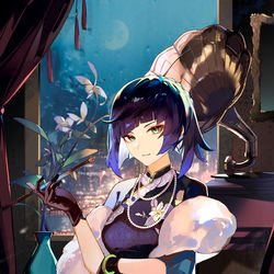 This is a pixiv picture whose title is 夜兰香.