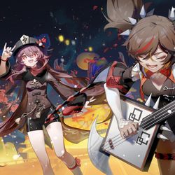 This is a pixiv picture whose title is 海灯音乐节.