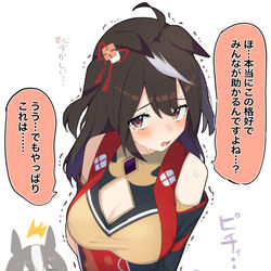 This is a pixiv picture whose title is 昔の勝負服を着てくれるキタサンブラック◯◯歳.
