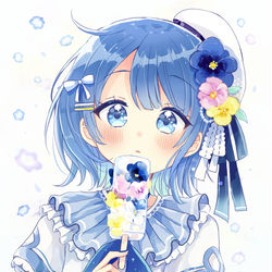 This is a pixiv picture whose title is お花アイス.