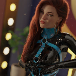 This is a pixiv picture whose title is Latex Photoshoot 4 [HD].
