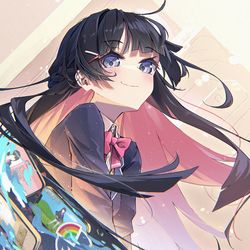 This is a pixiv picture whose title is 電子の海の委員長 v0.0.1 alpha.