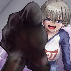 This is a pixiv picture whose title is 宇崎のパンストの中.