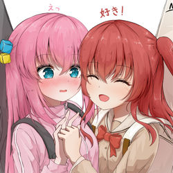 This is a pixiv picture whose title is 【绘画练习】ぼっち・ざ・ろっく！.
