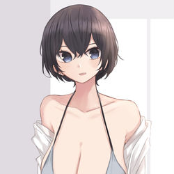 This is a pixiv picture whose title is ショートお姉さん.