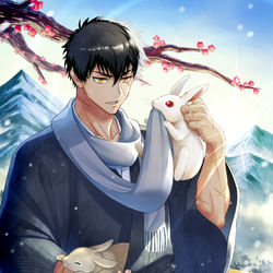 This is a pixiv picture whose title is 寒中見舞い.