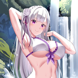 This is a pixiv picture whose title is 行水エミリアたん.