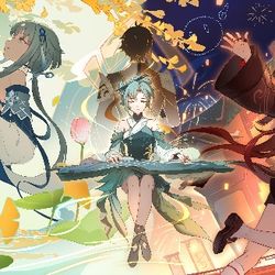 This is a pixiv picture whose title is 万古奏华音.