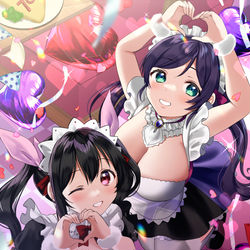 This is a pixiv picture whose title is のぞにこもぎゅっと💕.