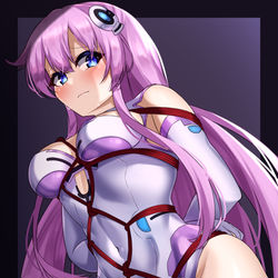 This is a pixiv picture whose title is パープルシスターちゃん緊縛.