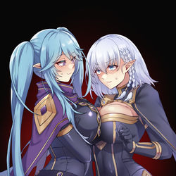 This is a pixiv picture whose title is 人工 VS 天然.